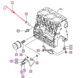 Mahindra Tractor Engine Oil Dipstick 11951734800 Mahindra