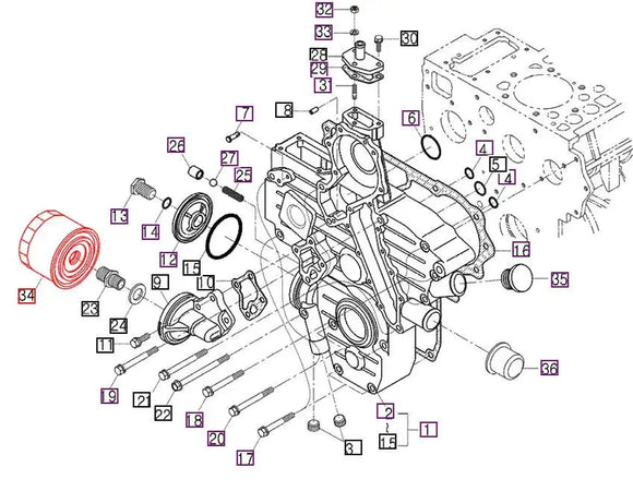 Mahindra Tractor Engine Oil Filter 14501673991 Mahindra Direct Parts