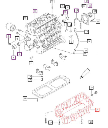 Mahindra Tractor Engine Oil Pan 006005703D1 Mahindra