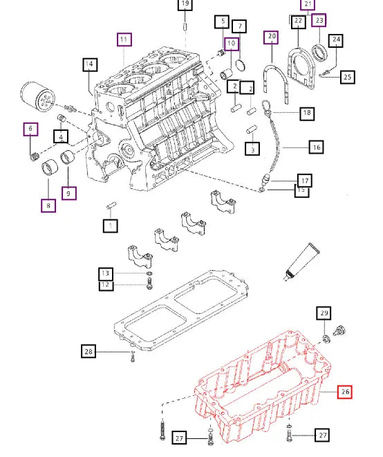 Mahindra Tractor Engine Oil Pan 006005703D1