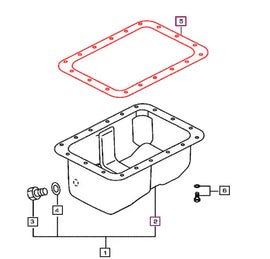 Mahindra Tractor Engine Oil Pan Gasket 006054185K01 Mahindra Direct Parts