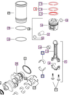 Mahindra Tractor Engine Piston Rings 006008666F91 Mahindra