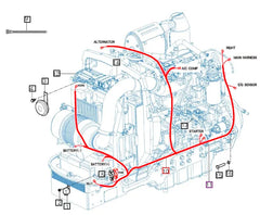 Mahindra Tractor Engine Wiring Harness 12396682202