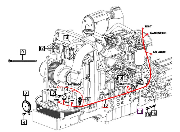 Mahindra Tractor Engine Wiring Harness 12626682201 Mahindra Direct Parts