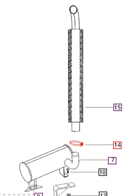 Mahindra Tractor Exhaust Clamp 006021689C1 Mahindra Direct Parts