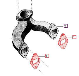 Mahindra Tractor Exhaust Manifold Gasket 006022153V1 Mahindra Direct Parts
