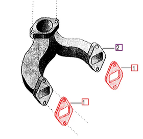 Mahindra Tractor Exhaust Manifold Gasket 006022153V1 Mahindra Direct Parts