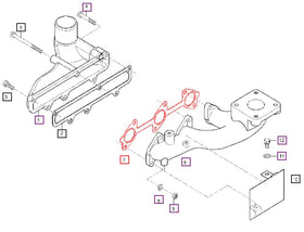Mahindra Tractor Exhaust Manifold Gasket E570012362 Mahindra Direct Parts