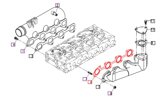 Mahindra Tractor Exhaust Manifold Mounting Gasket E6520-12352 Mahindra