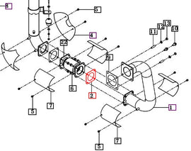 Mahindra Tractor Exhaust Pipe Gasket 18501130010 Mahindra Direct Parts