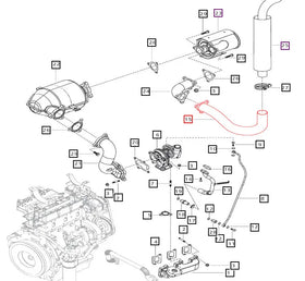 Mahindra Tractor Exhaust Pipe Muffler Side E006017747C1 Mahindra