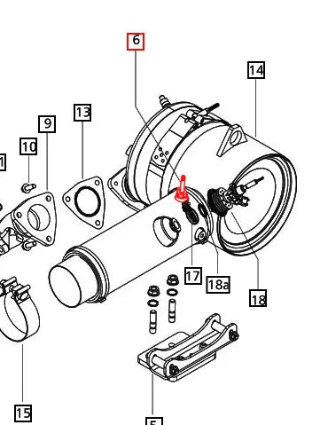 Mahindra Tractor Exhaust Temperature Sensor 1805BA0140N Mahindra Direct Parts