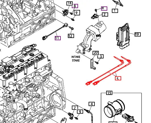 Mahindra Tractor Exhaust Temperature Sensor 301317-00062 Mahindra Direct Parts