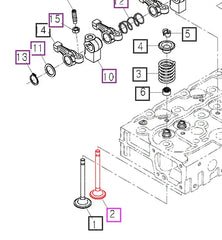 Mahindra Tractor Exhaust Valve E6301-13121