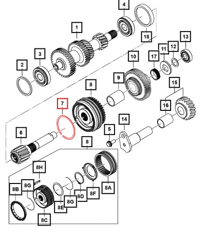 Mahindra Tractor Ext Circlip SF0601036 Mahindra Direct Parts
