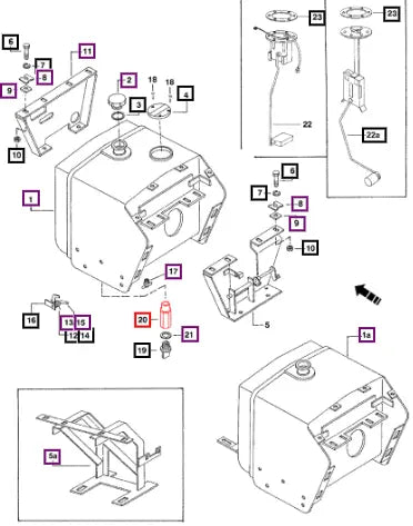 Mahindra Tractor Extension Fuel Tank Drain 005550018R1 Mahindra Direct Parts