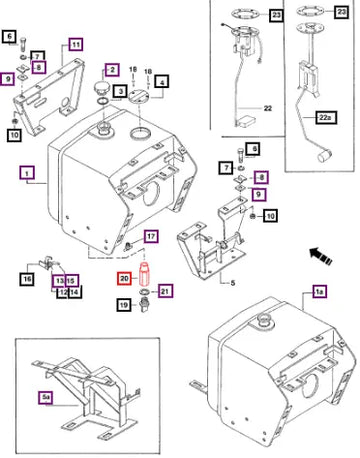 Mahindra Tractor Extension Fuel Tank Drain 005550018R1 Mahindra Direct Parts