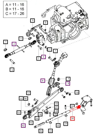 Mahindra Tractor Eye Bolt Stabilizer 007201962D1 Mahindra Direct Parts