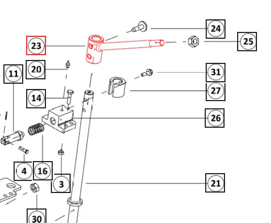 Mahindra Tractor F/R Lever 008026248U11 Mahindra Direct Parts