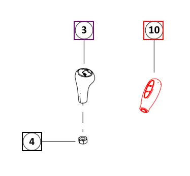 Mahindra Tractor F/R Lever Knob 007652805N91K2 Mahindra Direct Parts