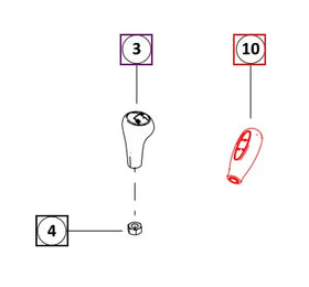 Mahindra Tractor F/R Lever Knob 007652805N91K2 Mahindra Direct Parts
