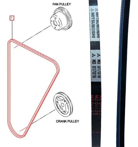 Mahindra Tractor Fan / Alternator Belt 006054249K01 Mahindra Direct Parts