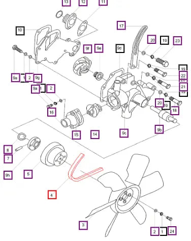 Mahindra Tractor Fan Belt 1307012DAB Mahindra Direct Parts