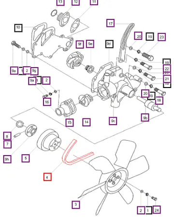 Mahindra Tractor Fan Belt 1307012DAB Mahindra Direct Parts