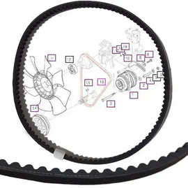 Mahindra Tractor Fan Belt E6305725310 Mahindra Direct Parts