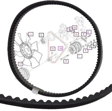 Mahindra Tractor Fan Belt E6305725310 Mahindra Direct Parts