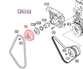 Mahindra Tractor Fan Belt Pulley 130707-00453 Mahindra Direct Parts