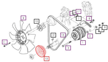 Mahindra Tractor Fan Drive Pulley E650074283 Mahindra Direct Parts