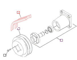 Mahindra Tractor Fan Pulley V-Belt Set (Includes 2-Belts) 113-7130 Mahindra Direct Parts