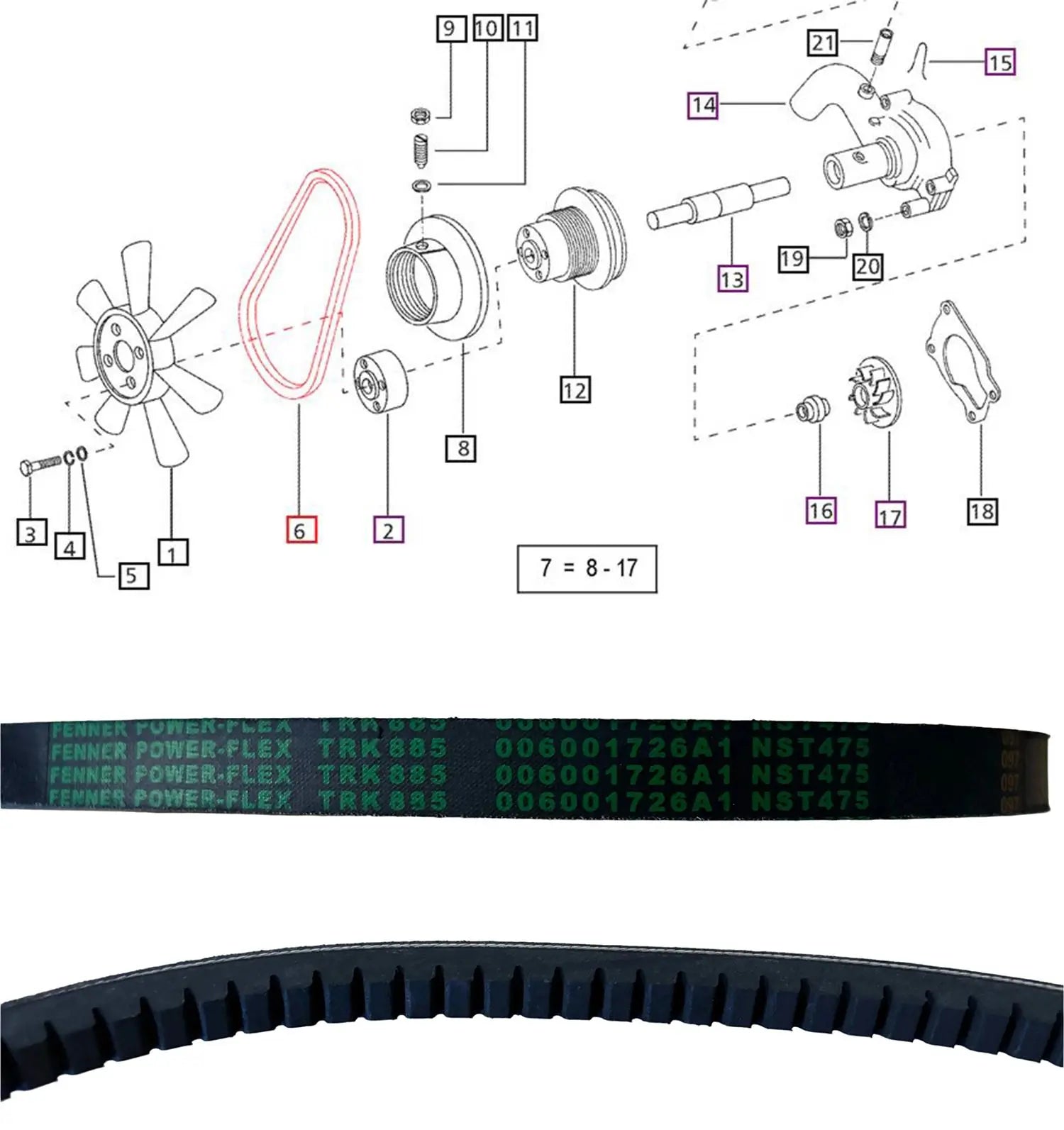 Mahindra Tractor Fan V Belt Mahindra