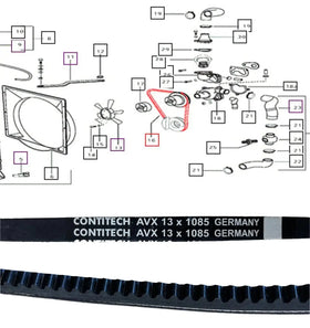 Mahindra Tractor Fan / Water Pump / Alternator Belt 006007974D1 Mahindra Direct Parts