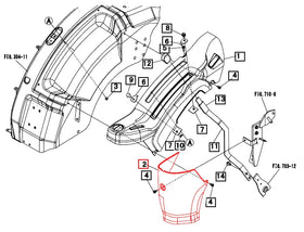 Mahindra Tractor Fender Cover Below Joystick 19488215000 Mahindra Direct Parts