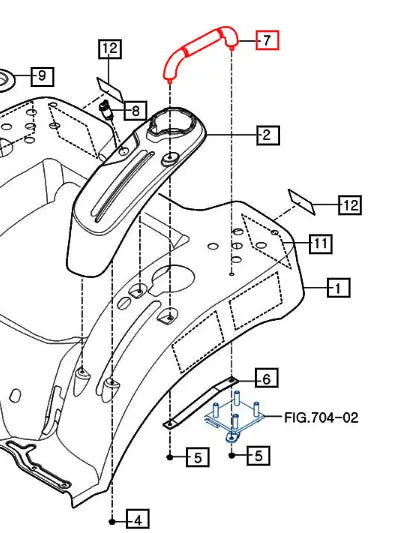 Mahindra Tractor Fender Hand Grip 14726071101 Mahindra Direct Parts