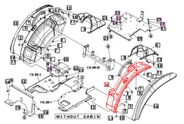 Mahindra Tractor Fender Left Hand LH 19486308BP0 Mahindra Direct Parts