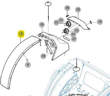 Mahindra Tractor Fender Outer Right Hand RH 11447064100MR Mahindra Direct Parts