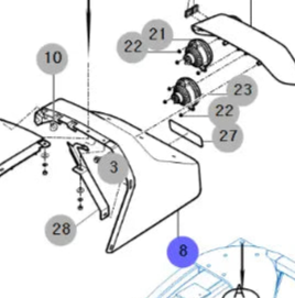 Mahindra Tractor Fender Right Hand RH 11447064020MR Mahindra Direct Parts