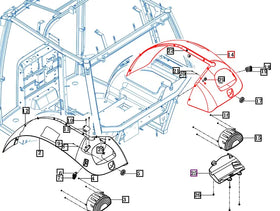 Mahindra Tractor Fender Right Hand RH 15807813100MR Mahindra Direct Parts