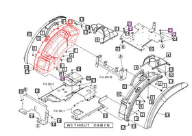 Mahindra Tractor Fender Right Hand RH 19486309BP0 Mahindra Direct Parts