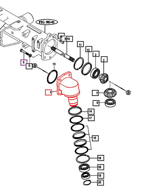 Mahindra Tractor Final Drive Case (A) 16734340010M Mahindra Direct Parts