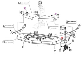 Mahindra Tractor Finish Mower Wheel Axle Nut F01230058R Mahindra