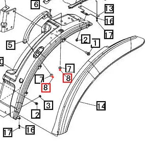 Mahindra Tractor Flange Nut F3000106001 Mahindra Direct Parts