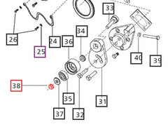 Mahindra Tractor Flanged Nut 006009751F1