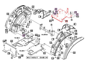 Mahindra Tractor Floor Cover 19486319BP1 Mahindra Direct Parts