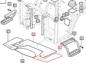 Mahindra Tractor Floor Insulator Left Hand LH 12427011230 Mahindra Direct Parts