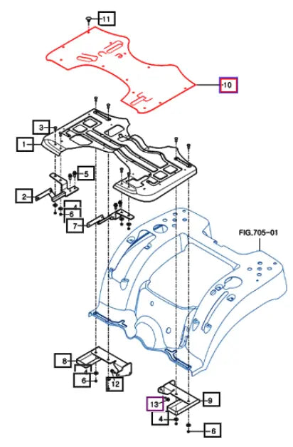 Mahindra Tractor Floor Mat 11616412111 Mahindra