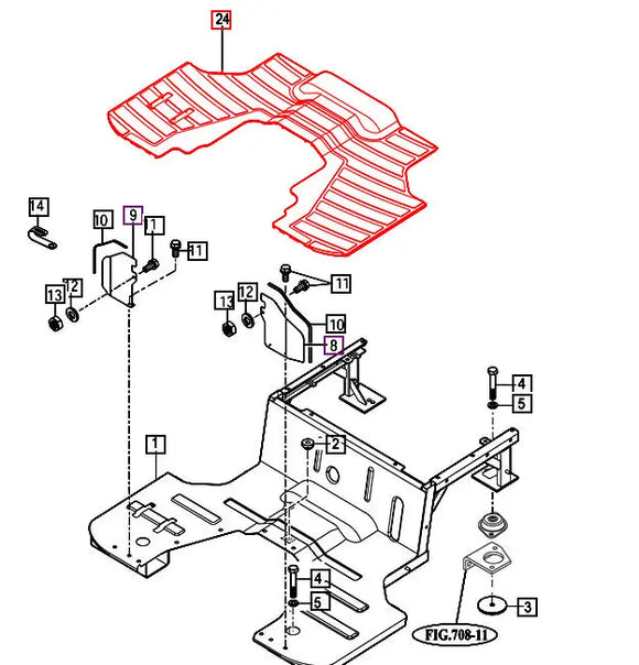 Mahindra Tractor Floor Mat 12386310010 Mahindra